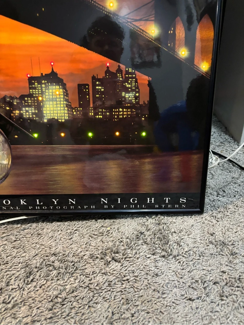 James Dean Brooklyn Nights Framed Wall Art - Orange & Black